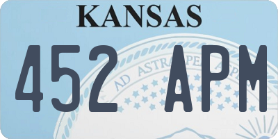 KS license plate 452APM