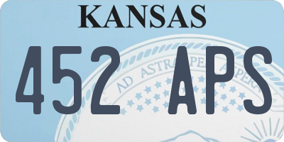 KS license plate 452APS