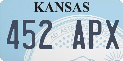 KS license plate 452APX