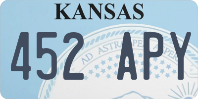 KS license plate 452APY