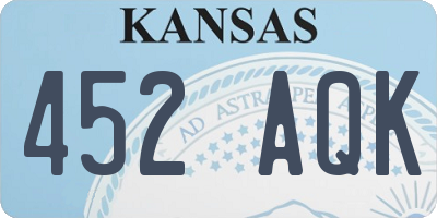 KS license plate 452AQK