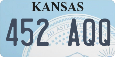 KS license plate 452AQQ