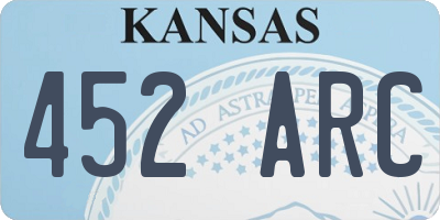 KS license plate 452ARC