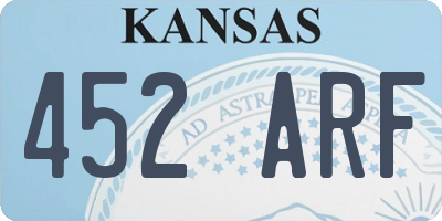 KS license plate 452ARF