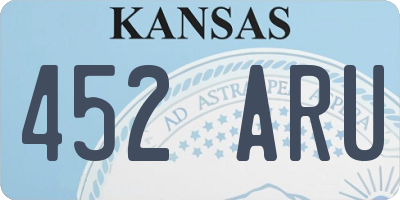 KS license plate 452ARU