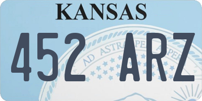 KS license plate 452ARZ