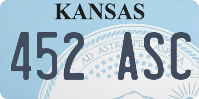 KS license plate 452ASC