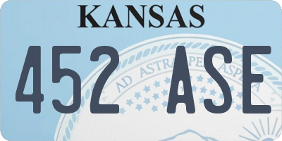 KS license plate 452ASE