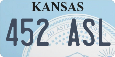 KS license plate 452ASL
