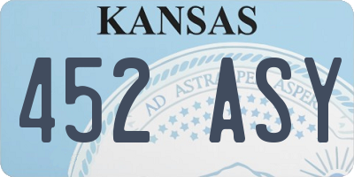 KS license plate 452ASY