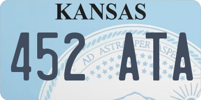 KS license plate 452ATA