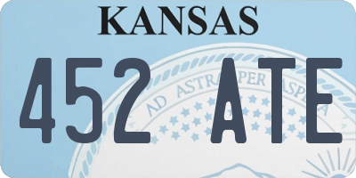 KS license plate 452ATE