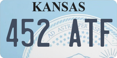 KS license plate 452ATF