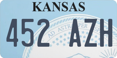 KS license plate 452AZH