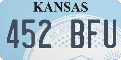 KS license plate 452BFU