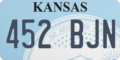 KS license plate 452BJN