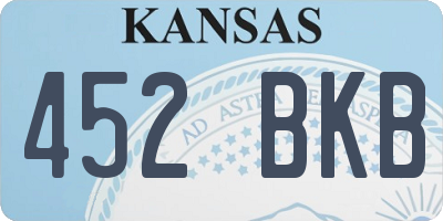 KS license plate 452BKB