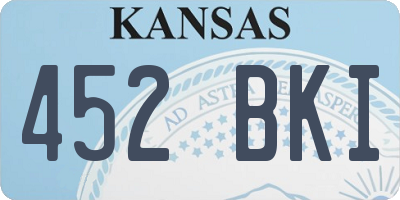 KS license plate 452BKI
