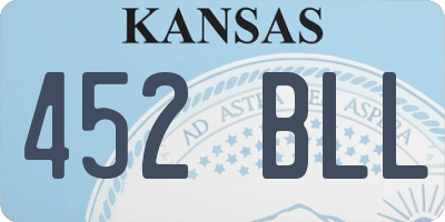 KS license plate 452BLL