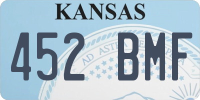 KS license plate 452BMF