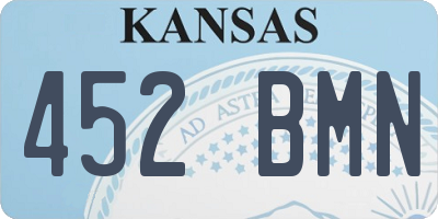 KS license plate 452BMN