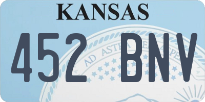 KS license plate 452BNV