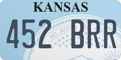 KS license plate 452BRR