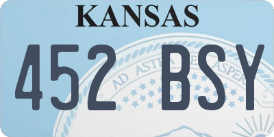 KS license plate 452BSY