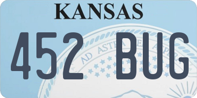 KS license plate 452BUG