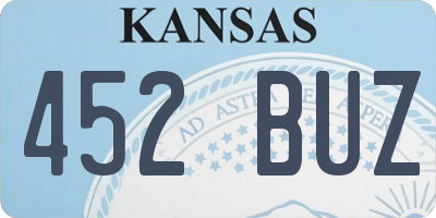 KS license plate 452BUZ