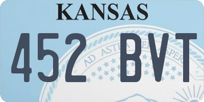 KS license plate 452BVT