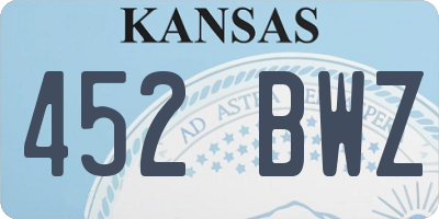 KS license plate 452BWZ