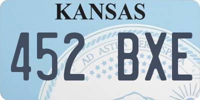 KS license plate 452BXE