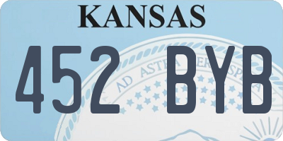 KS license plate 452BYB