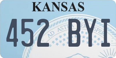KS license plate 452BYI