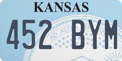 KS license plate 452BYM