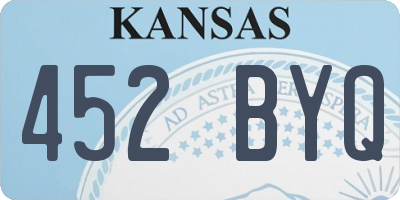 KS license plate 452BYQ
