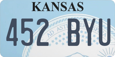 KS license plate 452BYU