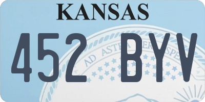 KS license plate 452BYV