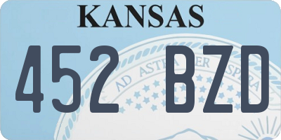 KS license plate 452BZD