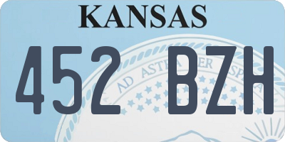 KS license plate 452BZH