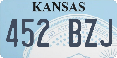 KS license plate 452BZJ
