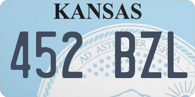 KS license plate 452BZL