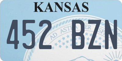 KS license plate 452BZN