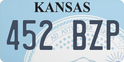 KS license plate 452BZP