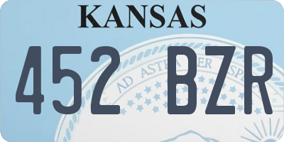 KS license plate 452BZR
