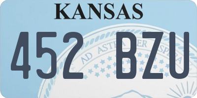 KS license plate 452BZU
