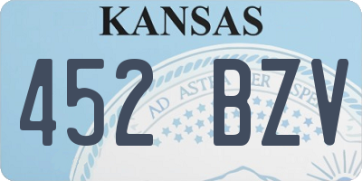 KS license plate 452BZV