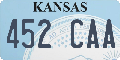 KS license plate 452CAA