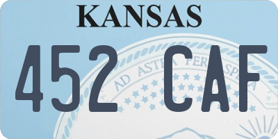 KS license plate 452CAF